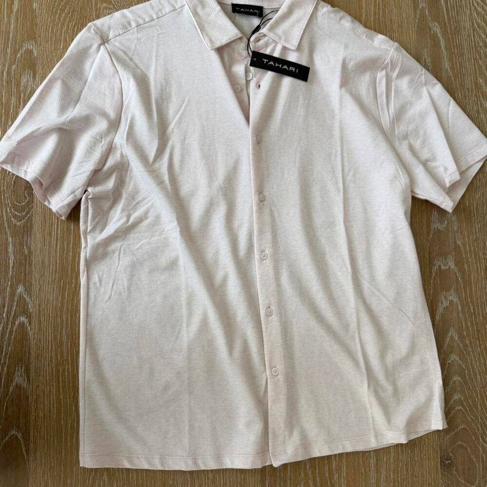 Tahari NEW Short Sleeve Polo Shirt, Large